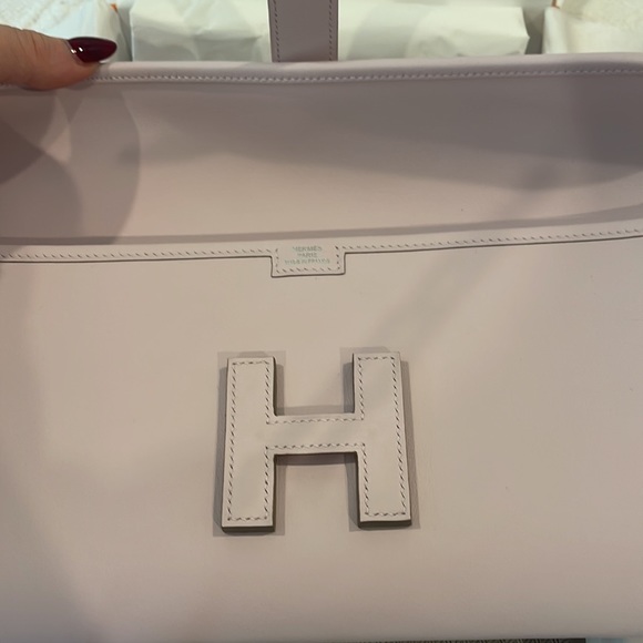 COPY - 2023 HERMES JIGE CLUTCH LIGHT MEAUVE/PINK SWIFT NEW IN BOX - Picture 5 of 10